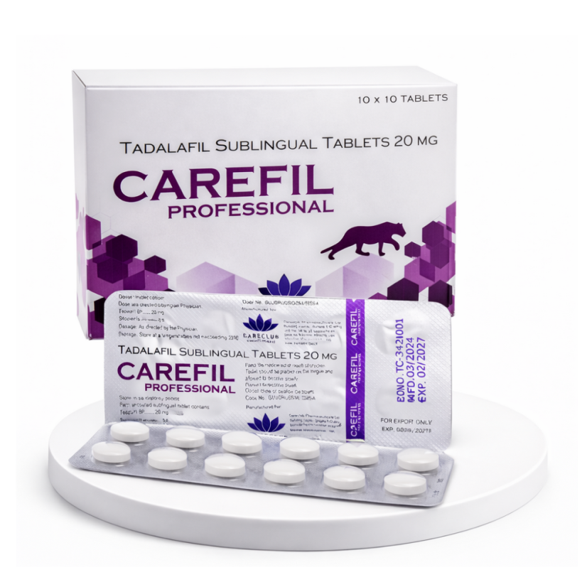 Carefil 20 mg – rychle působící sublingvální tadalafil